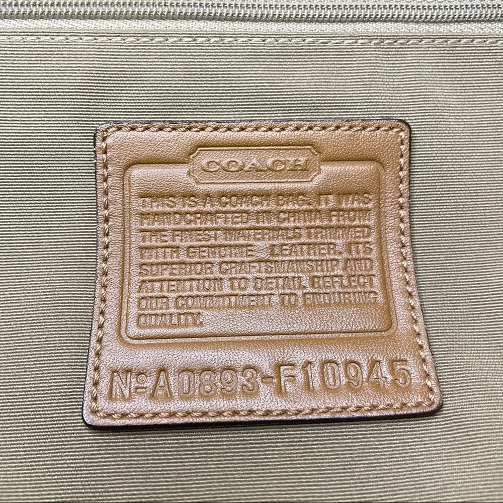 Coach Handbag Shoulder Signature Mini Duffle Ivory leather Brown purse. - Picture 14 of 17